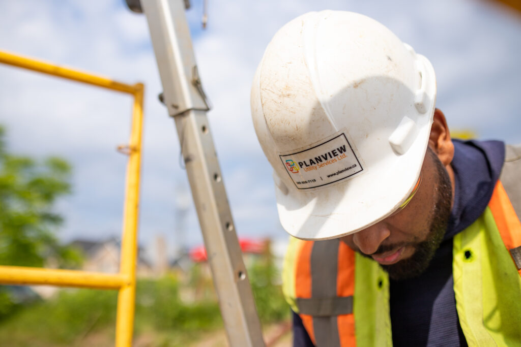 Engineer wearing hardhat